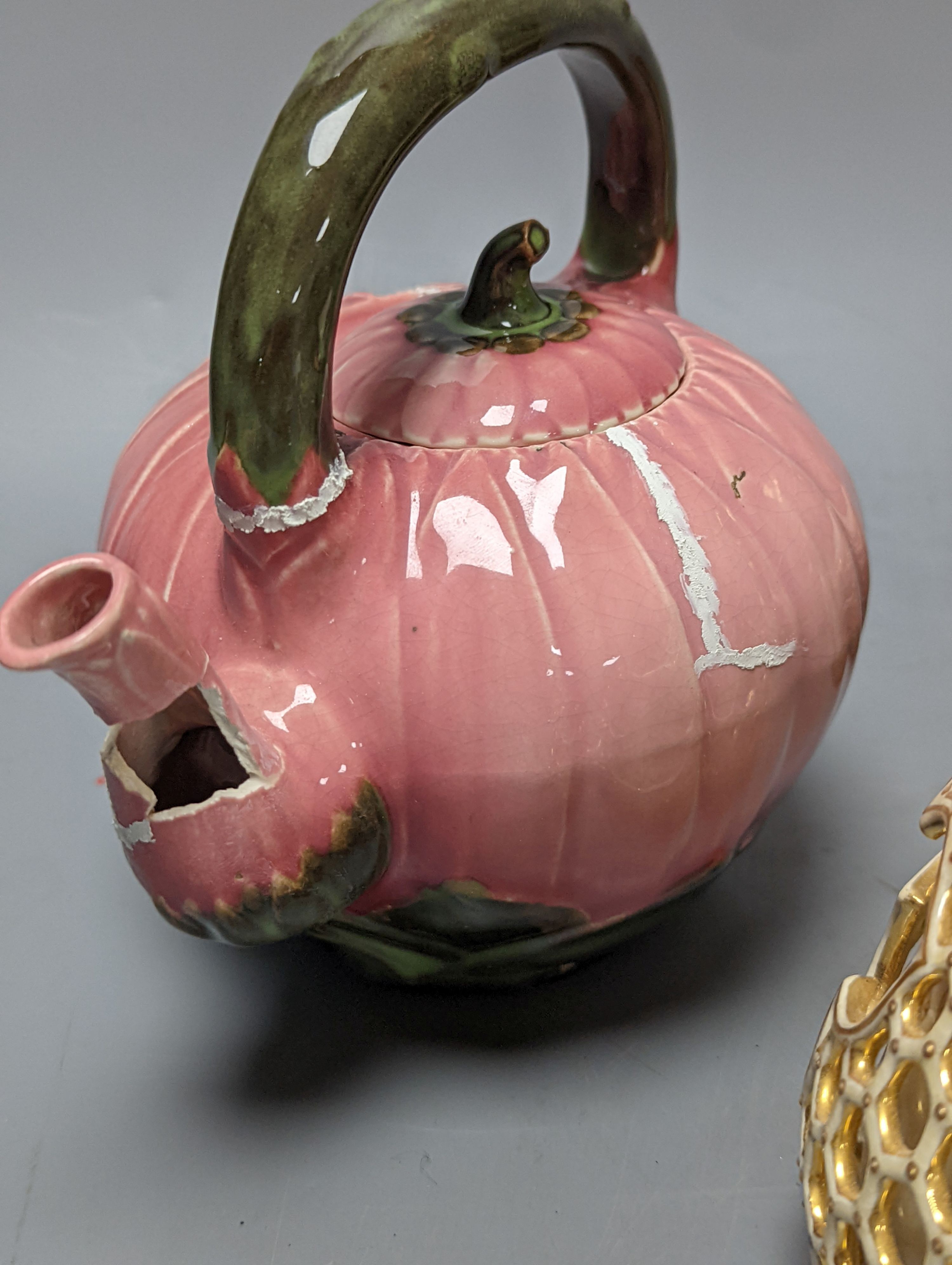 A group of Zsolnay pottery vases, dishes etc., 8 in total (a.f.)